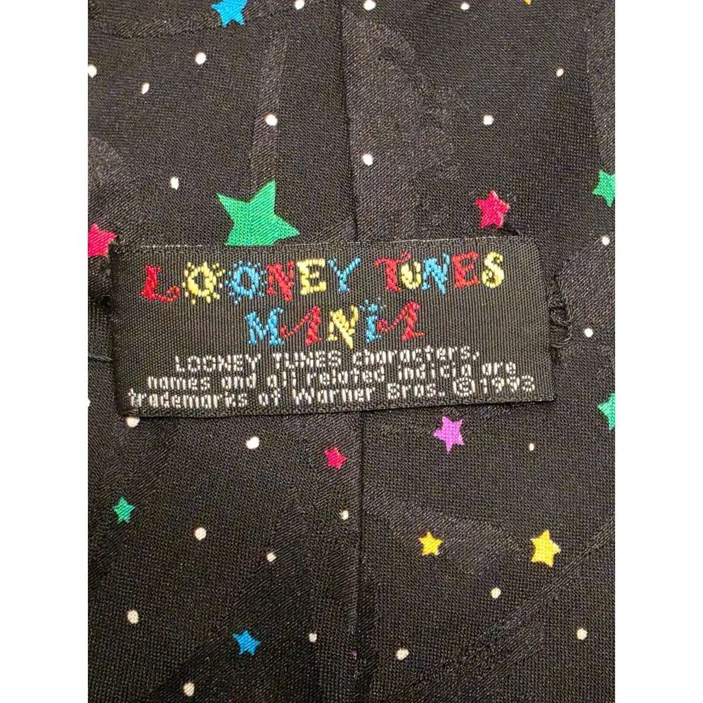 Vintage 1993 Looney Tunes Mania Save The Planets Taz Marvin Martian Space Tie